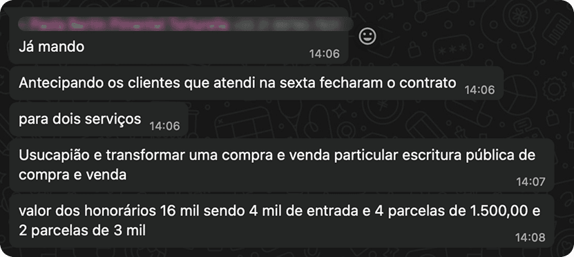 Depoimento de cliente