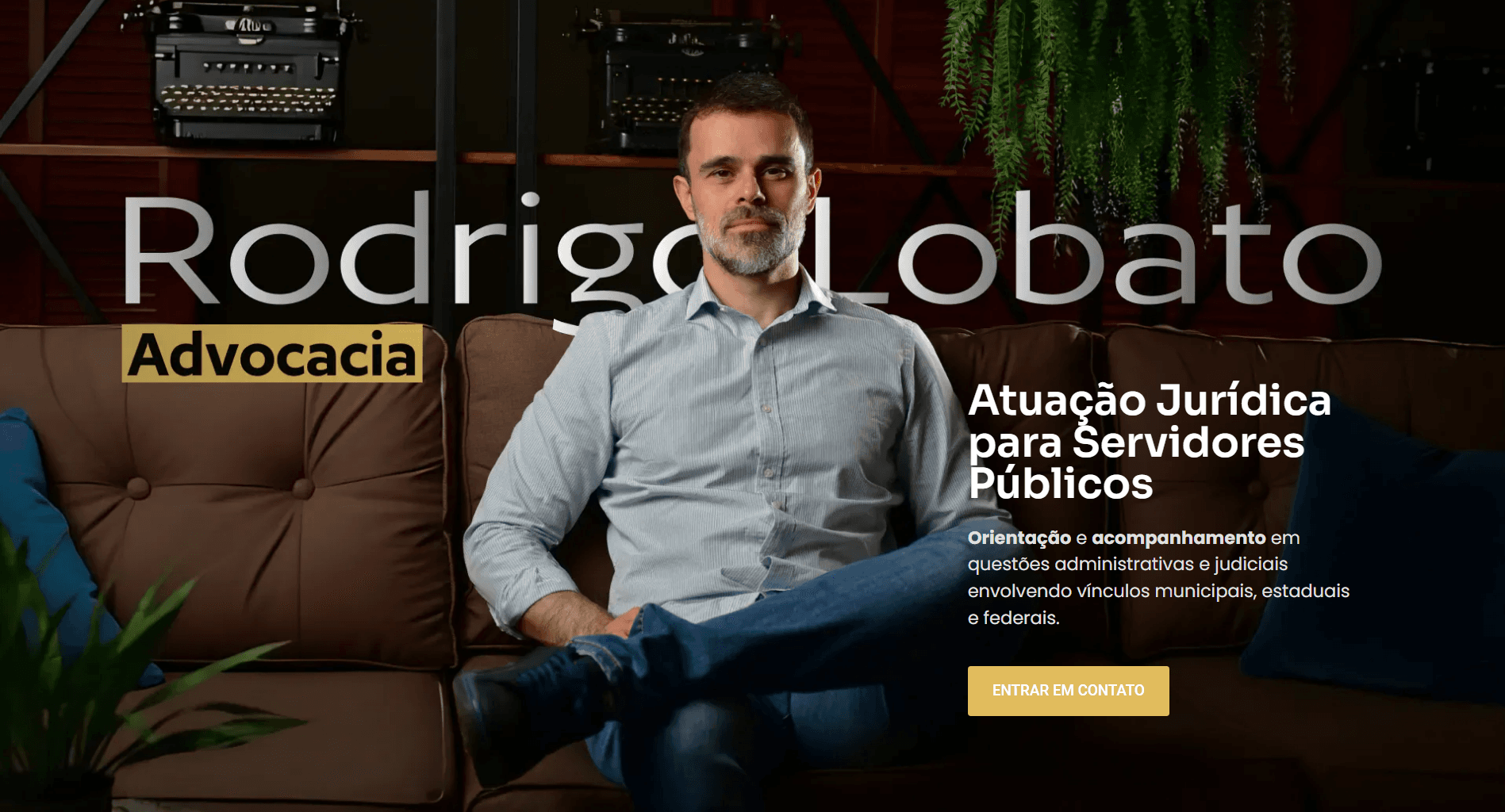Landing page do escritório Rodrigo Lobato