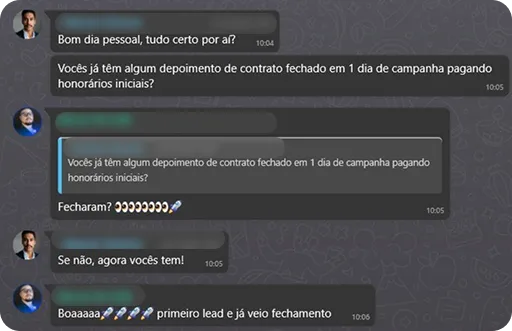 Testemunho Contrato no 1º Dia